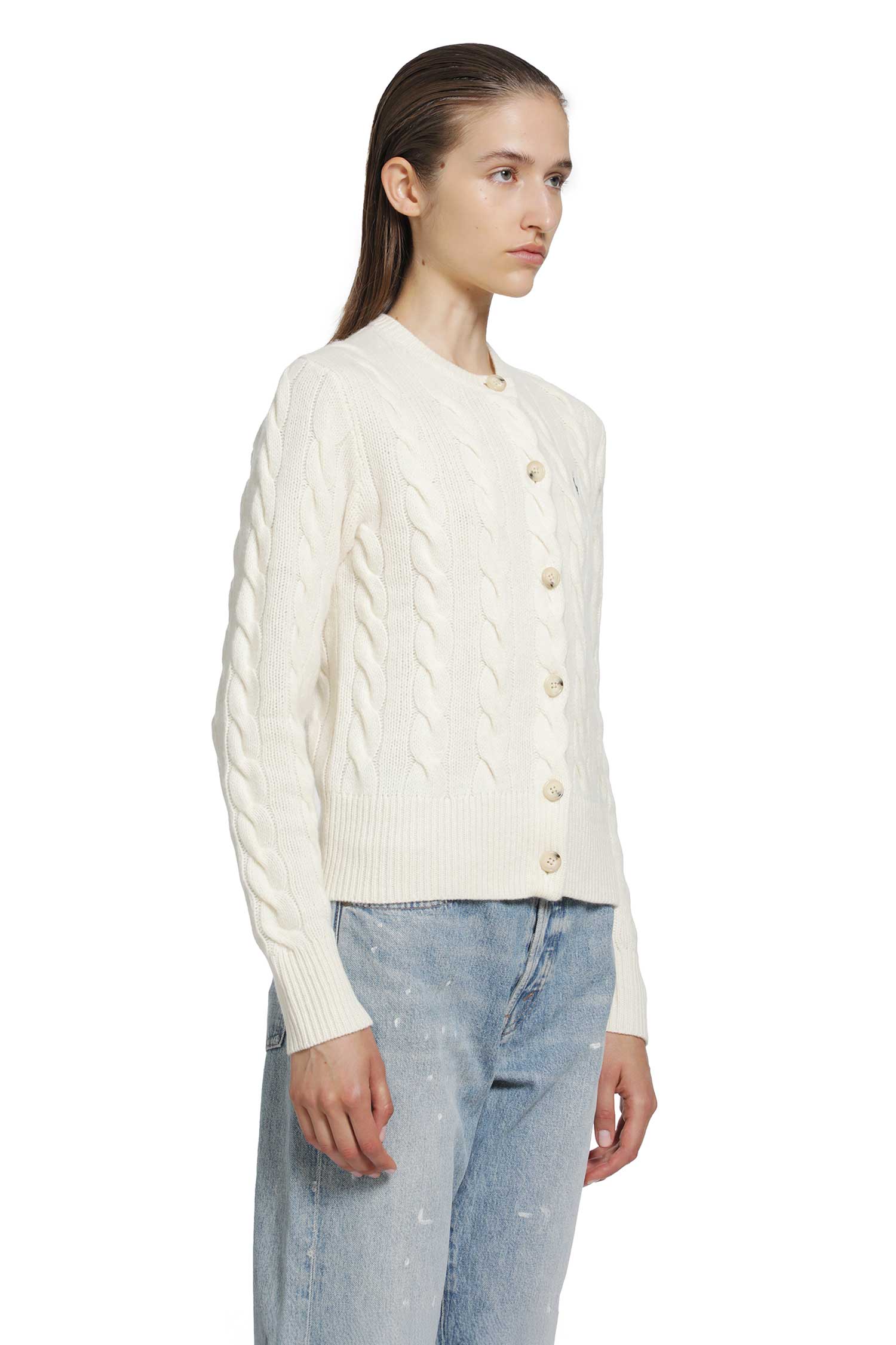 Cable-Knit Wool-Cashmere Cardigan