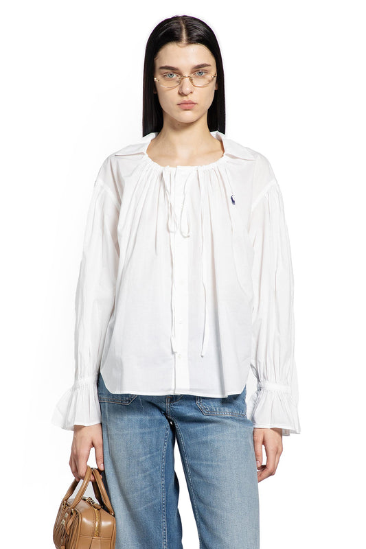 Tie-Neck Cotton Poplin Top