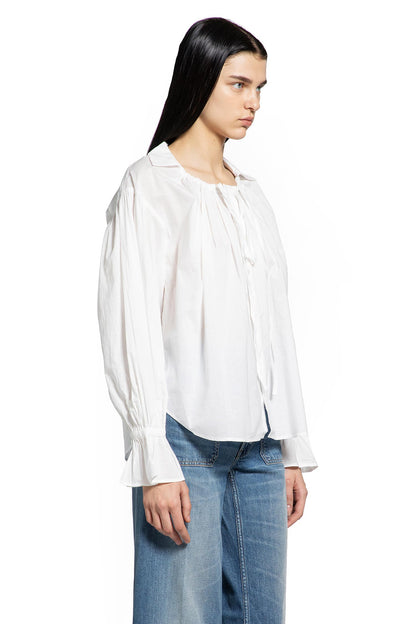 Tie-Neck Cotton Poplin Top