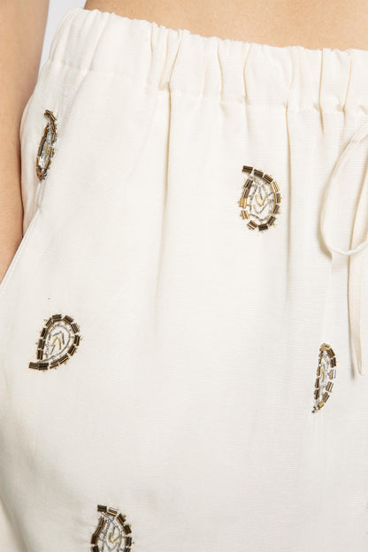 Beaded Paisley Shorts