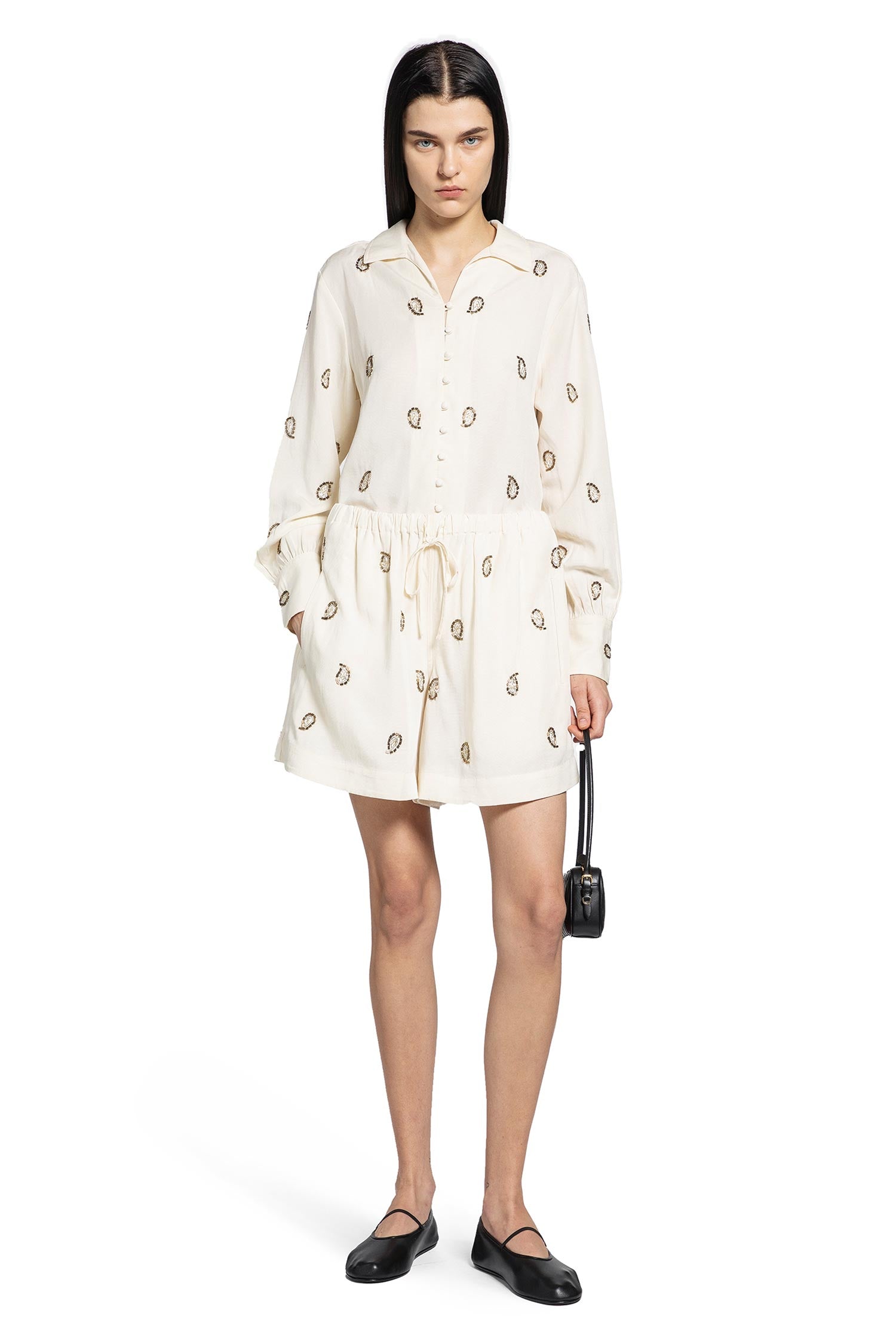 Beaded Paisley Shorts