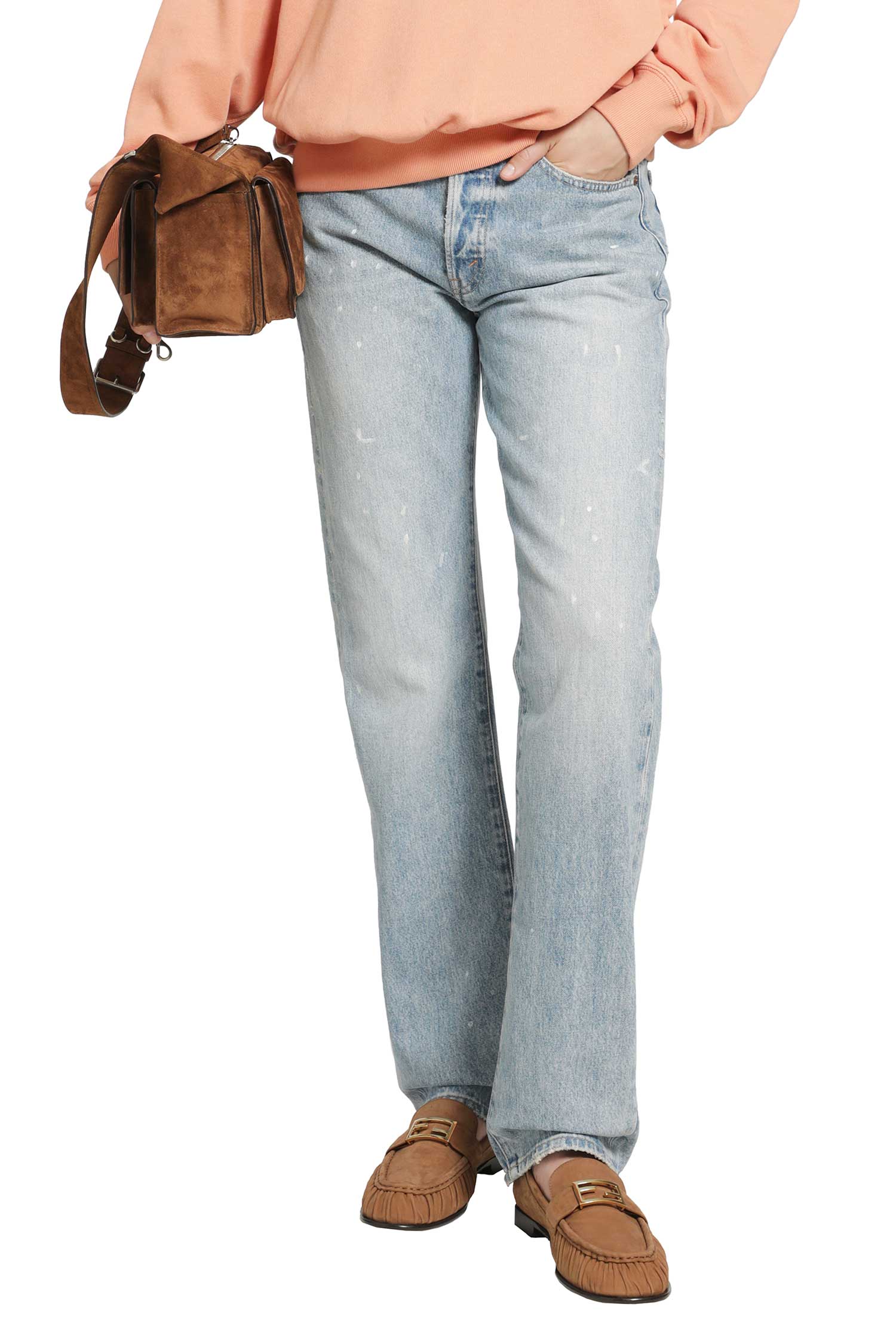Woven Straight Jeans