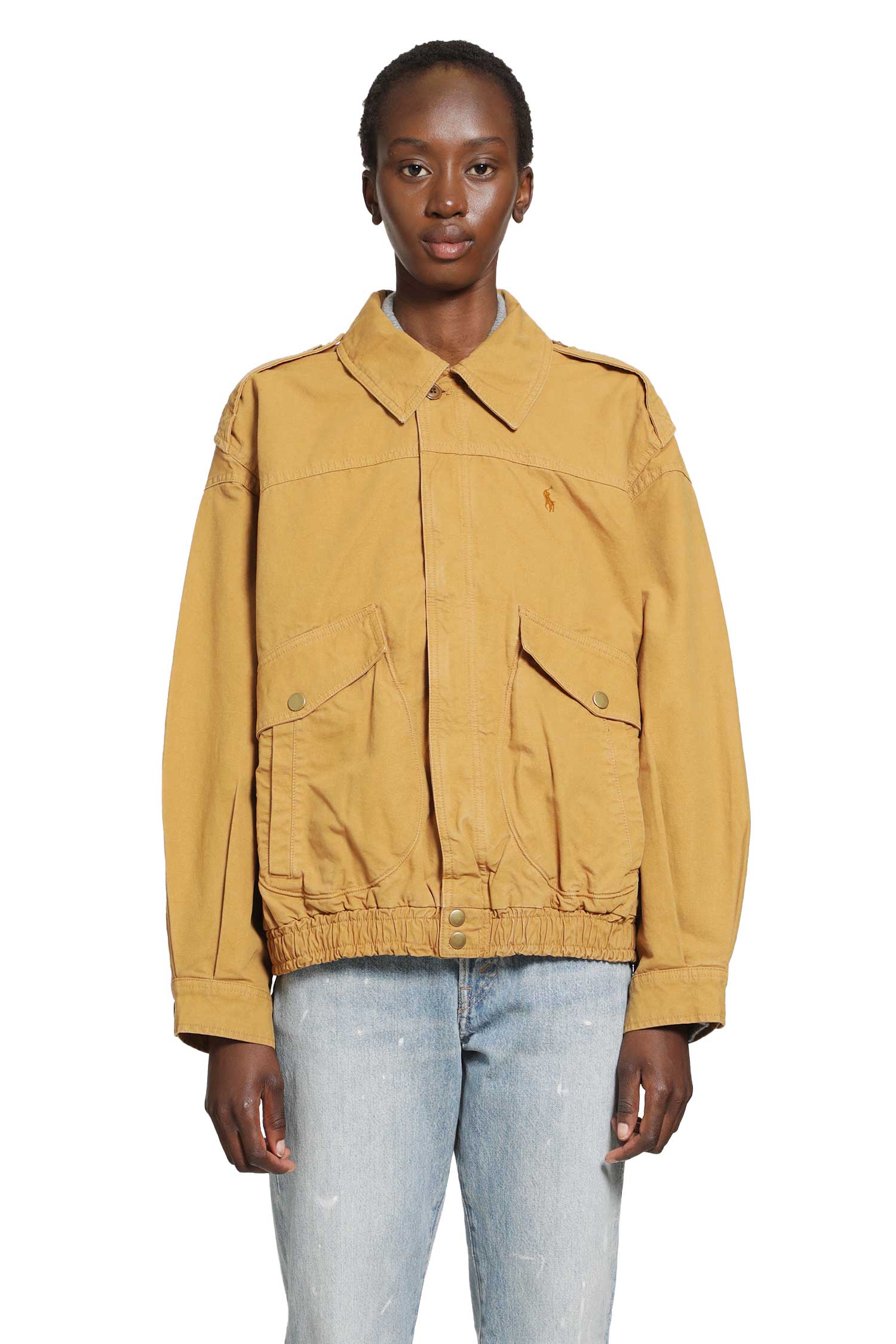 Cotton Canvas Bomber Jacket