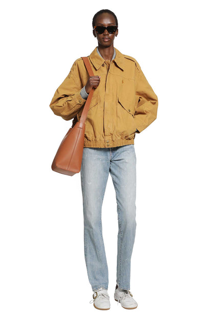 Cotton Canvas Bomber Jacket