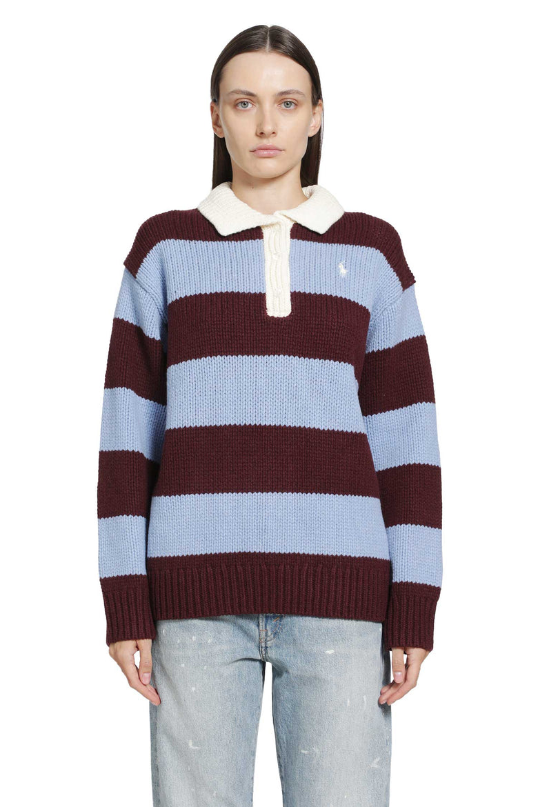 
              POLO RALPH LAUREN Striped Wool-Blend Rugby Jumper woman
            