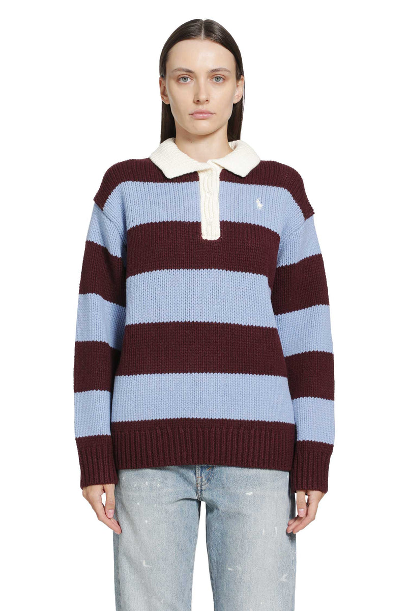 POLO RALPH LAUREN Striped Wool-Blend Rugby Jumper woman
