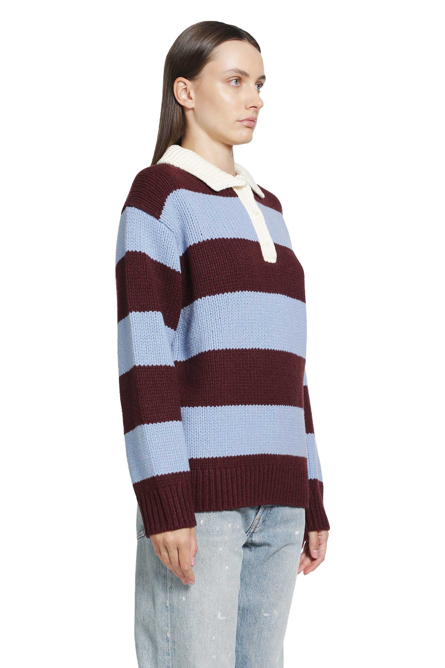 POLO RALPH LAUREN Striped Wool-Blend Rugby Jumper woman