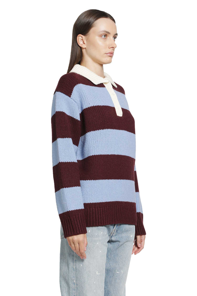 
              POLO RALPH LAUREN Striped Wool-Blend Rugby Jumper woman
            