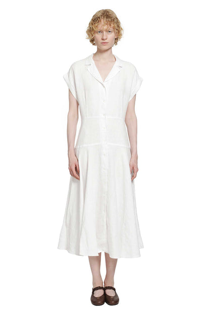 Linen Cap Sleeve Shirt Dress