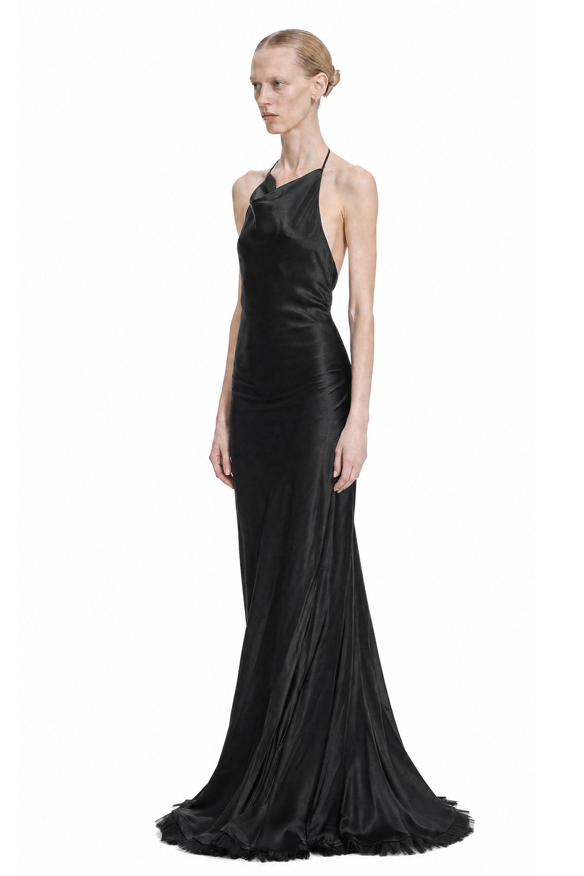 MARC LE BIHAN Cowl Neck Silk Satin Dress woman
