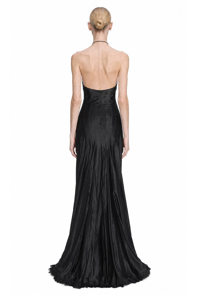 MARC LE BIHAN Cowl Neck Silk Satin Dress woman