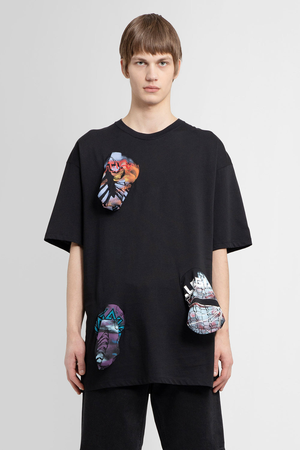 RAF SIMONS MAN BLACK T-SHIRTS & TANK TOPS