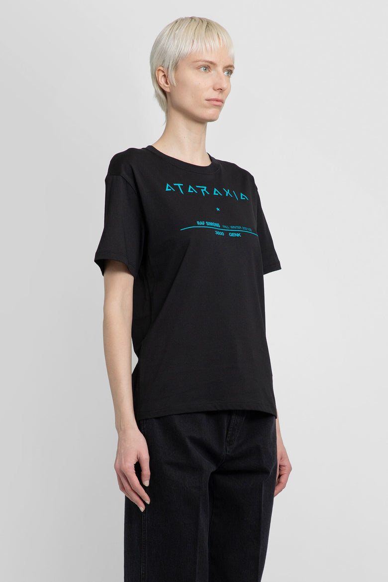 RAF SIMONS WOMAN BLACK T-SHIRTS & TANK TOPS