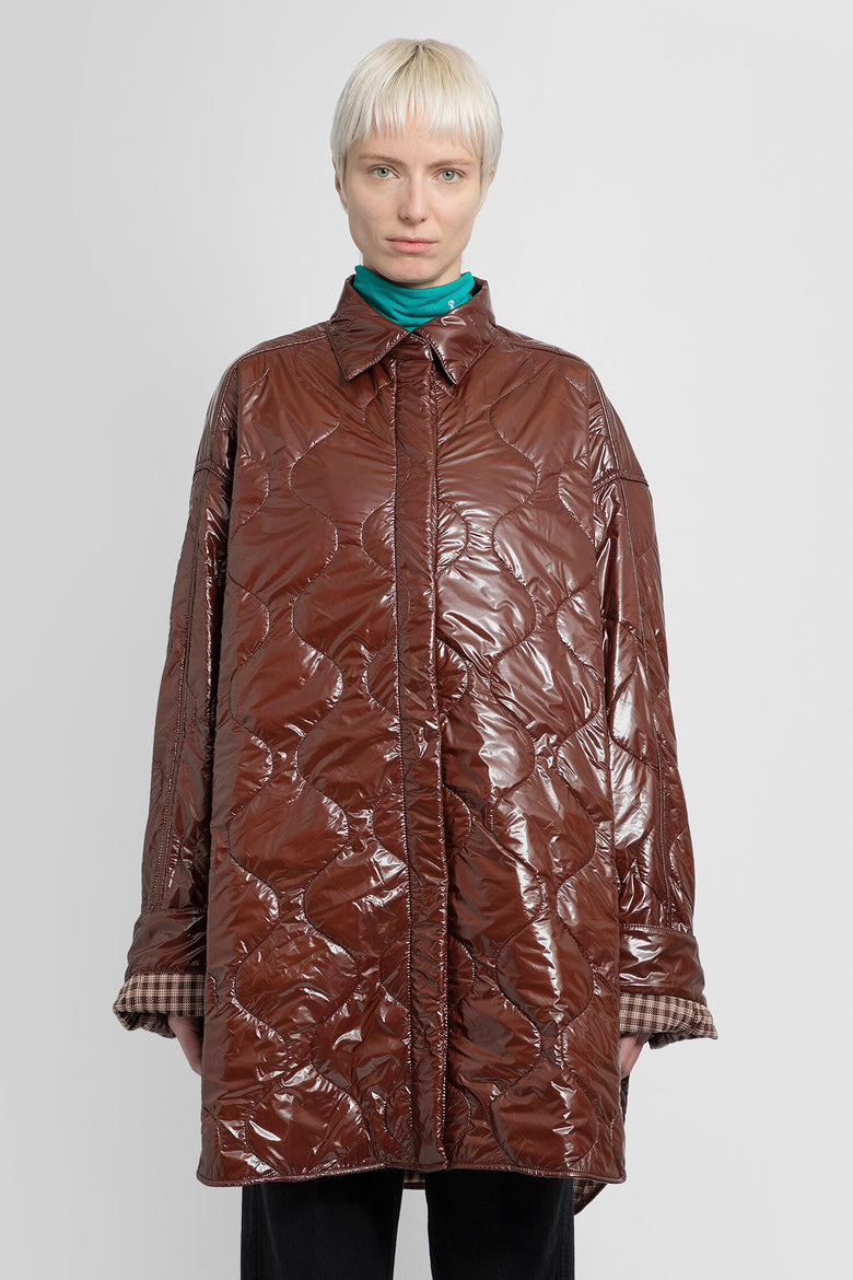 RAF SIMONS WOMAN BROWN COATS