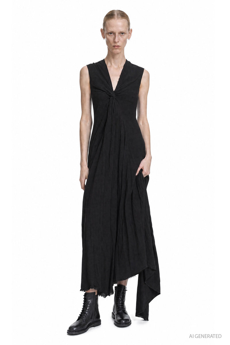 MARC LE BIHAN Viscose Wool Knotted Dress woman