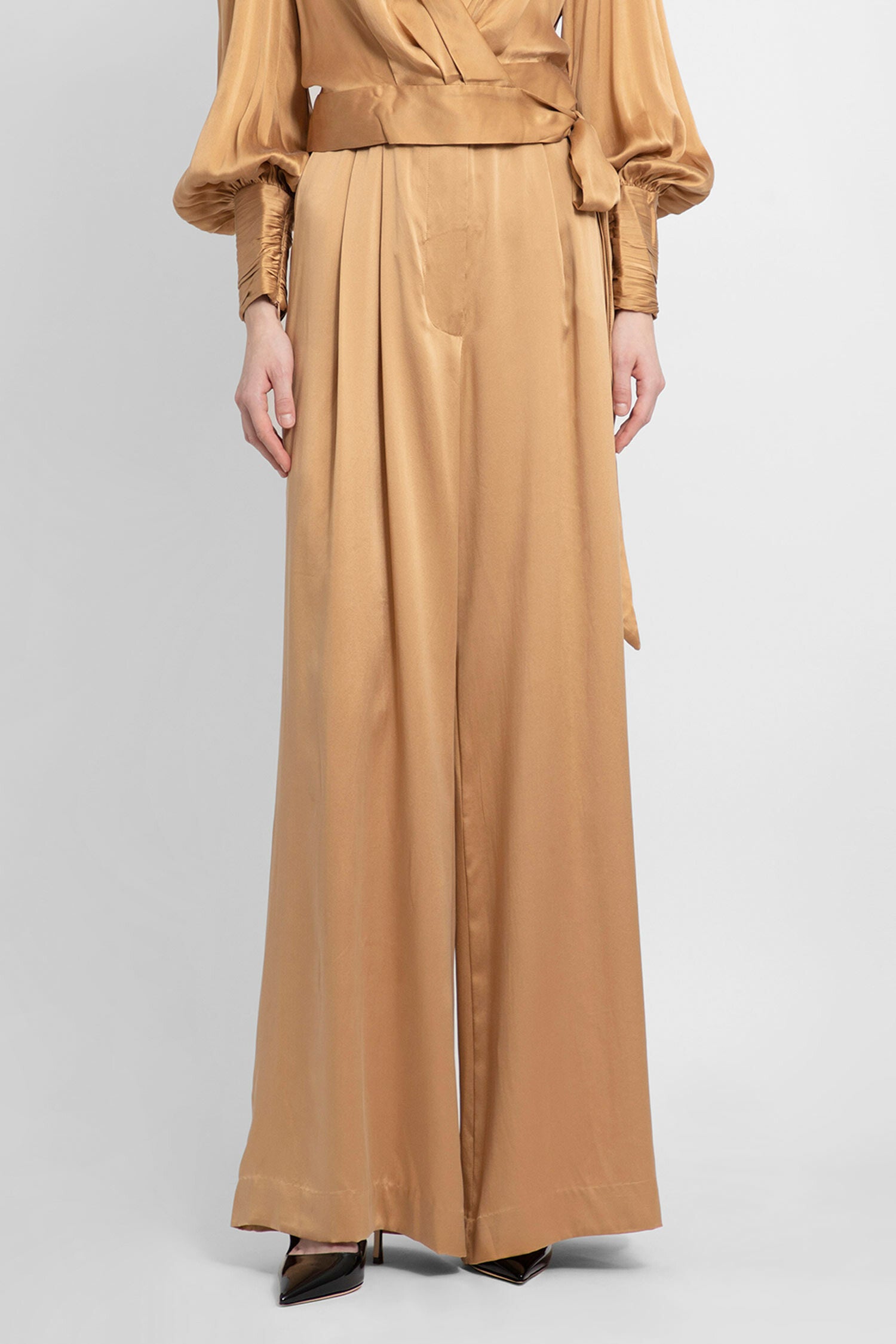 ZIMMERMANN WOMAN BEIGE TROUSERS