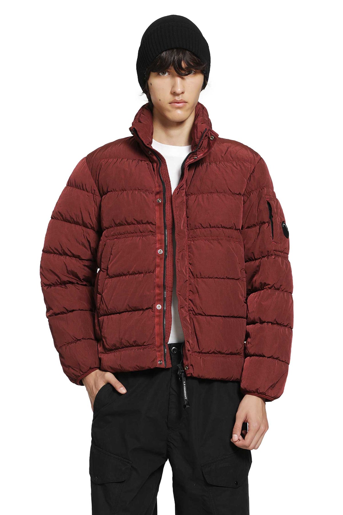 Chrome-R Hooded Lens Down Jacket