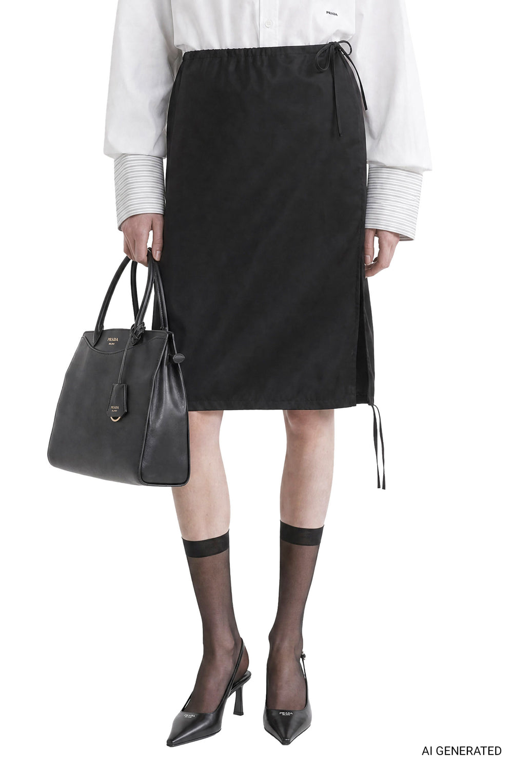 PRADA Re-Nylon Midi Skirt woman