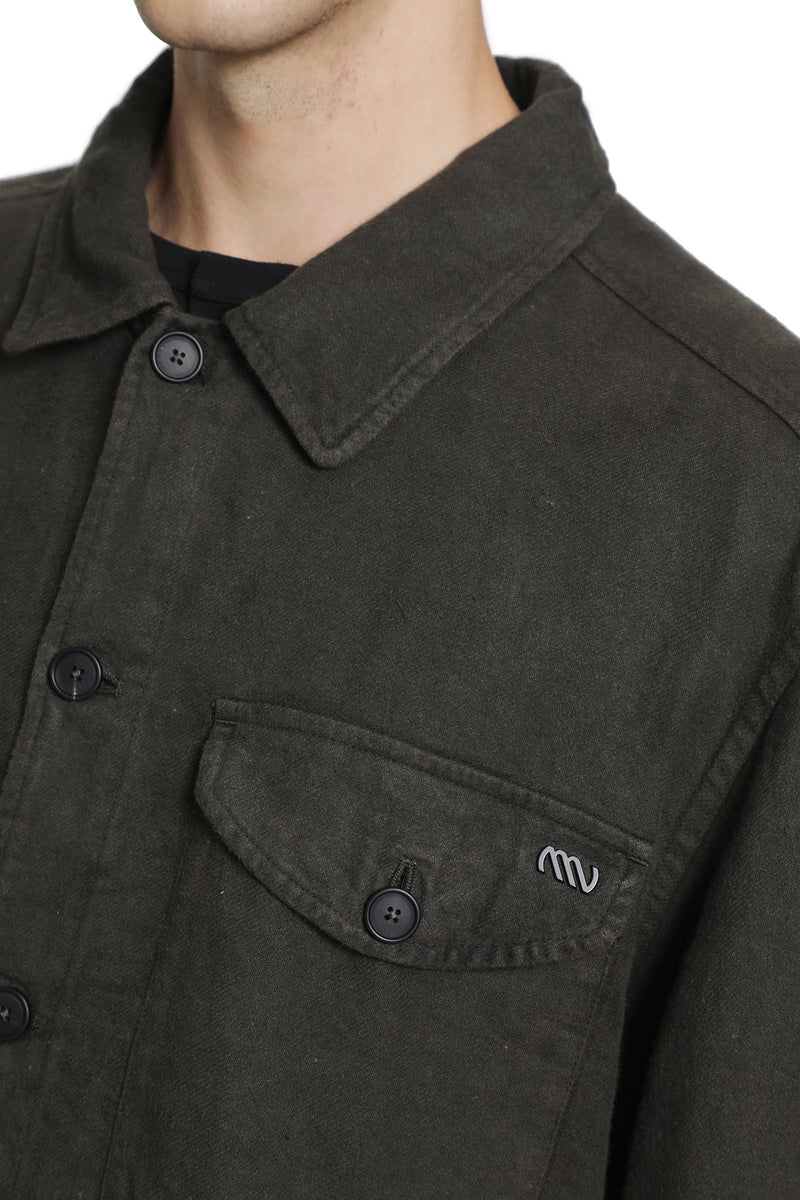 MASSIMO OSTI STUDIO Brushed Linen Overshirt man