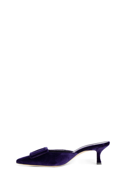 MANOLO BLAHNIK WOMAN PURPLE MULES