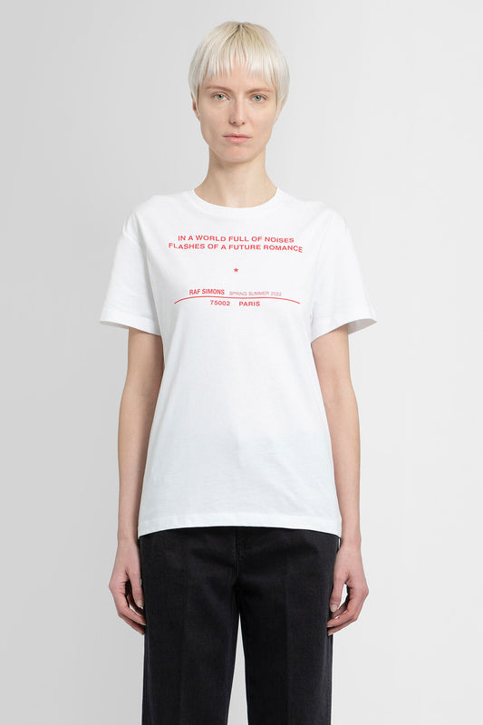 RAF SIMONS WOMAN WHITE T-SHIRTS & TANK TOPS