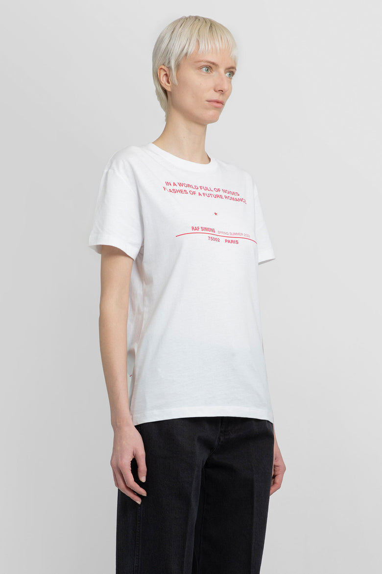 RAF SIMONS WOMAN WHITE T-SHIRTS & TANK TOPS