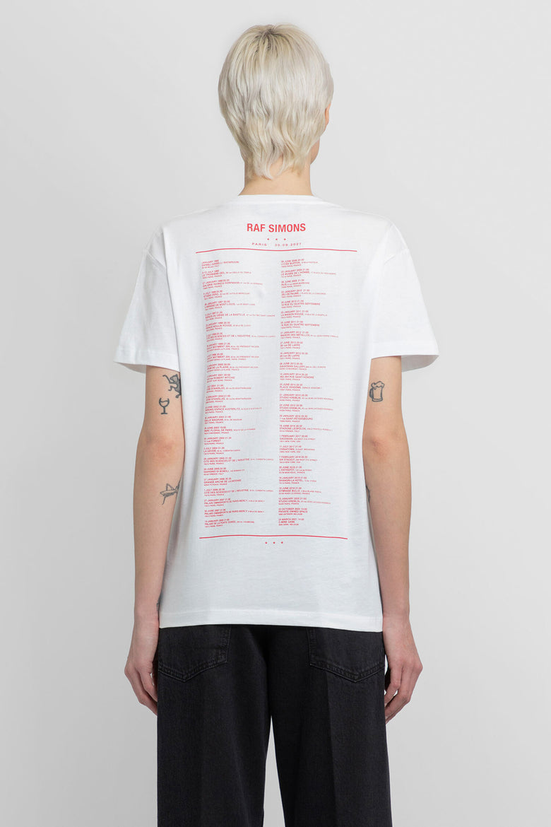 RAF SIMONS WOMAN WHITE T-SHIRTS & TANK TOPS