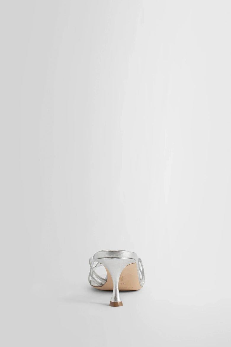MANOLO BLAHNIK WOMAN SILVER SANDALS & SLIDES - Antonioli.eu