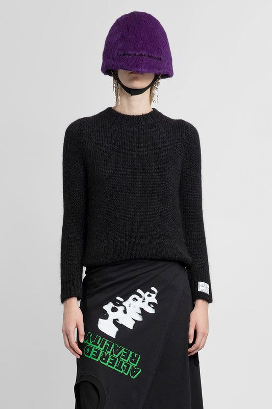 RAF SIMONS WOMAN BLACK KNITWEAR