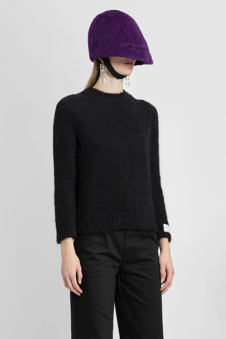 RAF SIMONS WOMAN BLACK KNITWEAR