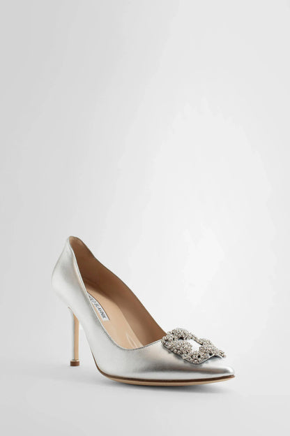 MANOLO BLAHNIK WOMAN SILVER PUMPS - Antonioli.eu