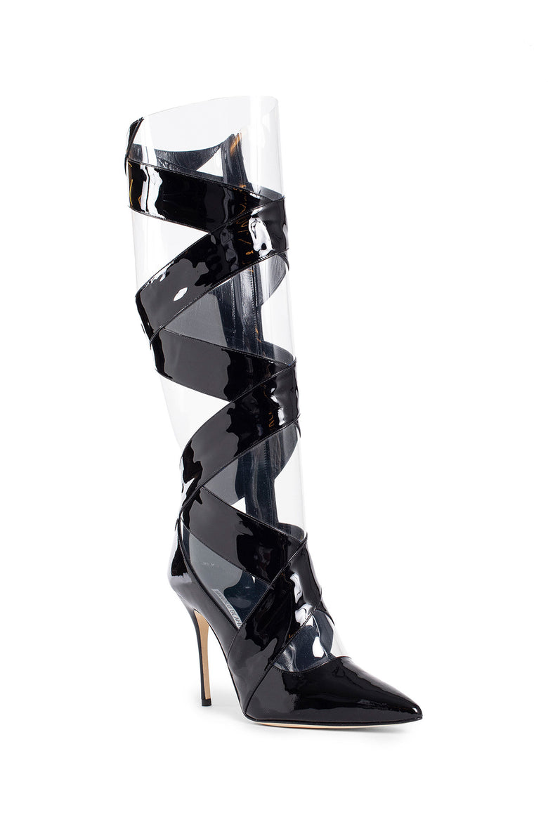 MANOLO BLAHNIK WOMAN BLACK BOOTS