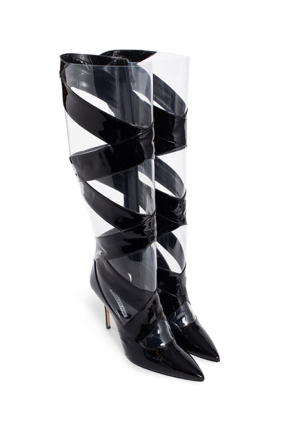 MANOLO BLAHNIK WOMAN BLACK BOOTS