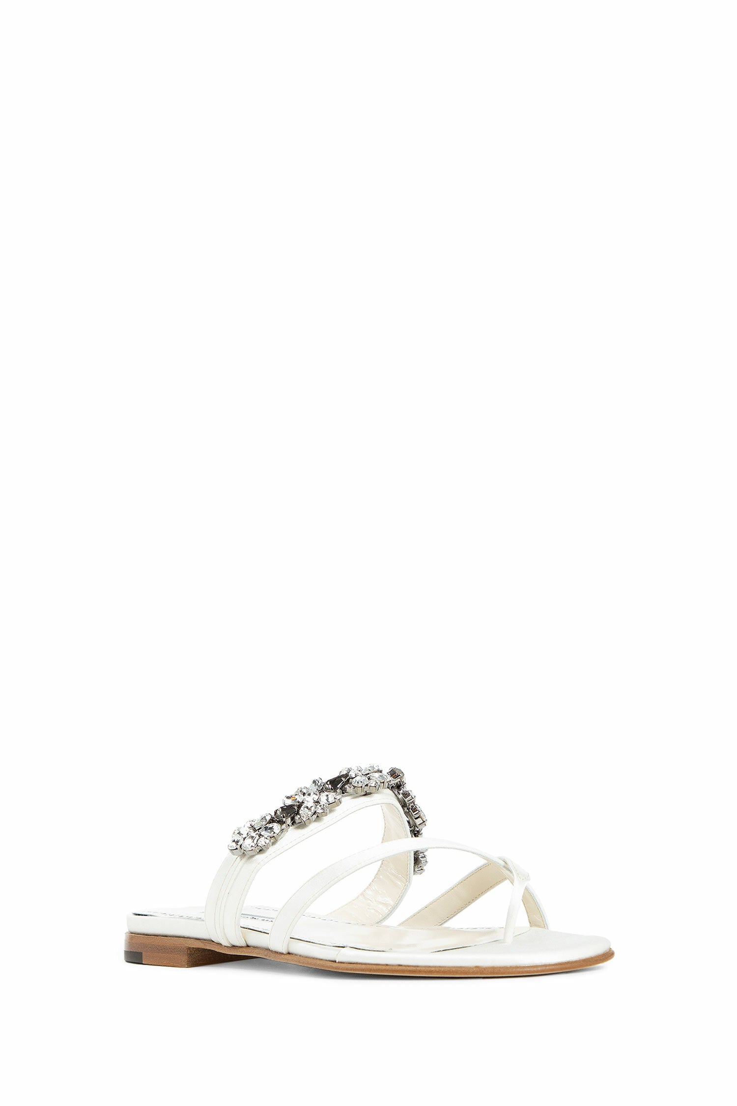 MANOLO BLAHNIK WOMAN WHITE SANDALS