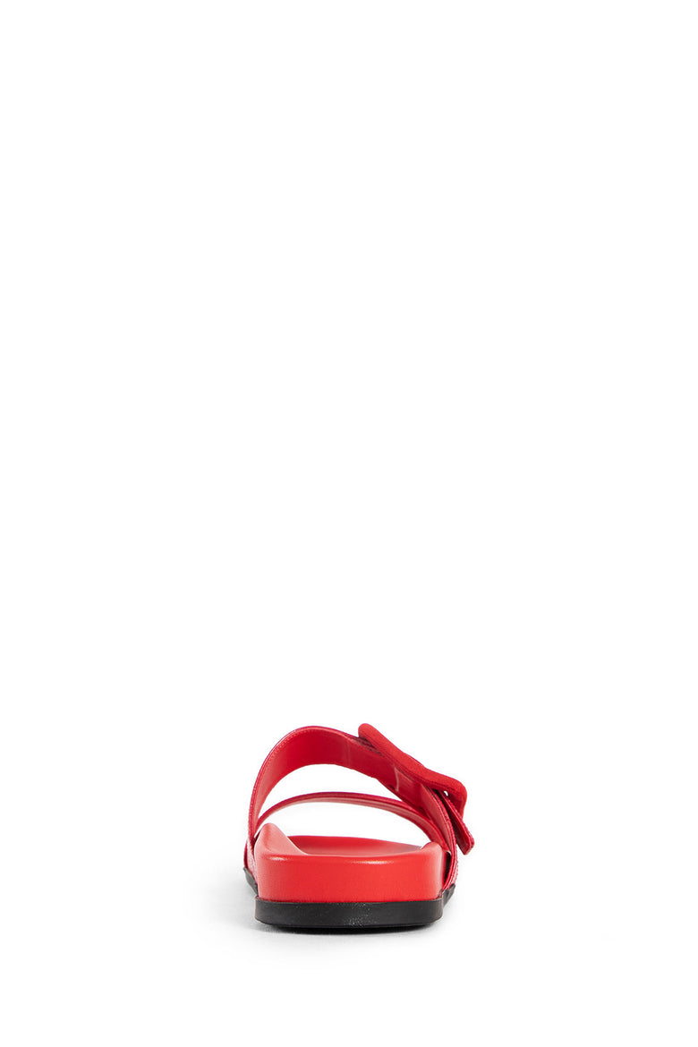 MANOLO BLAHNIK WOMAN RED SANDALS & SLIDES