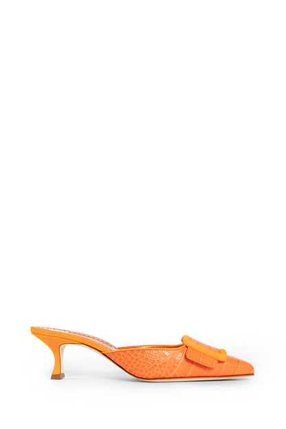 MANOLO BLAHNIK WOMAN ORANGE PUMPS