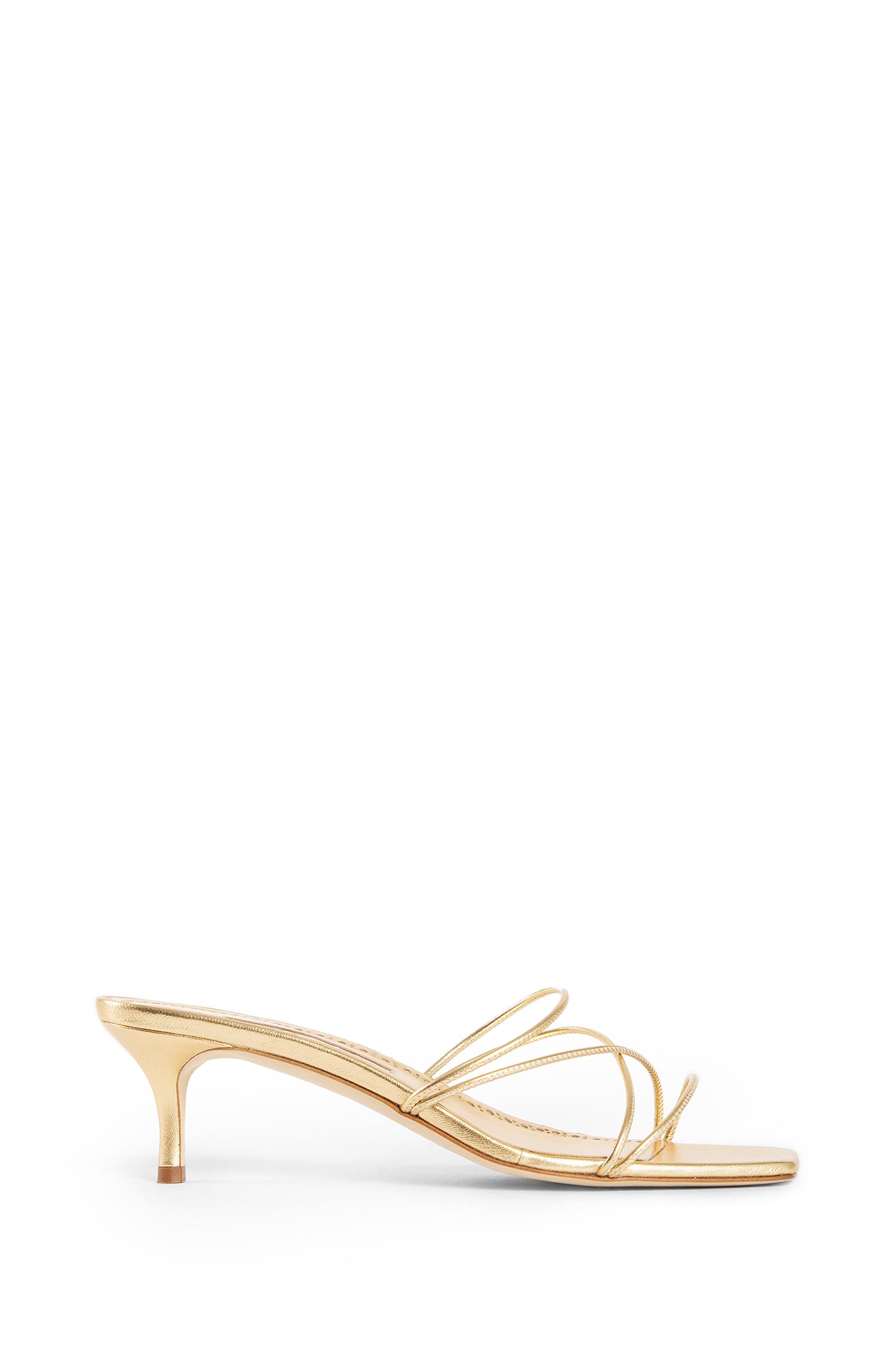 MANOLO BLAHNIK WOMAN GOLD MULES