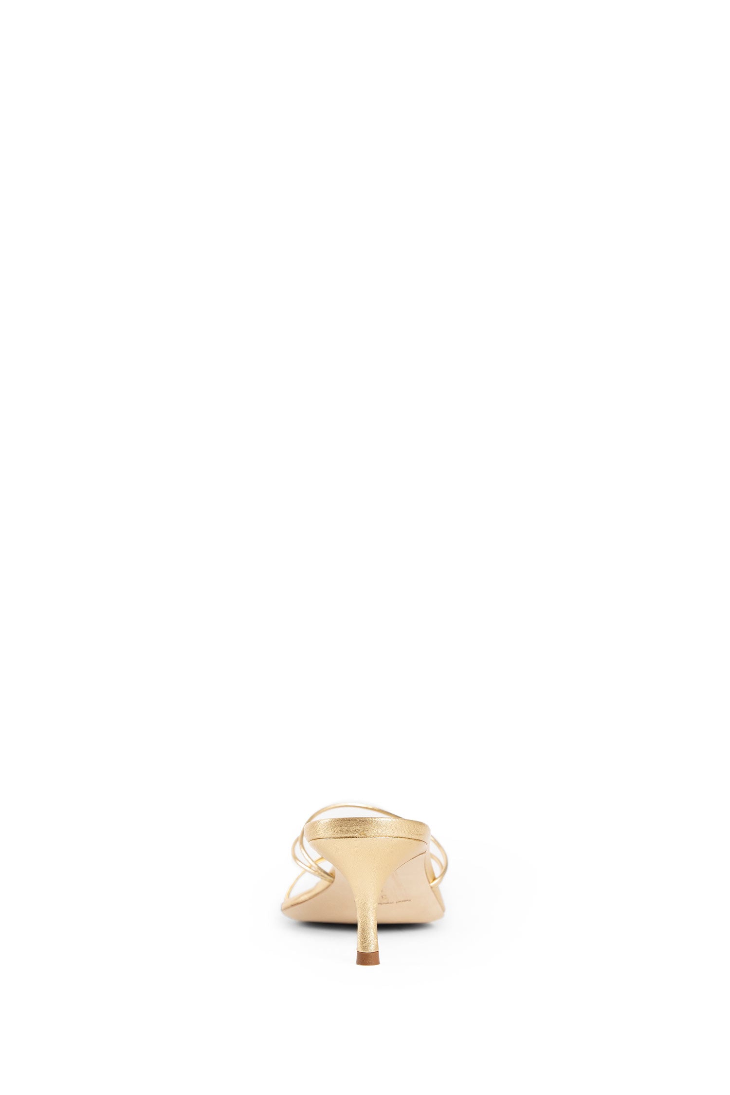 MANOLO BLAHNIK WOMAN GOLD MULES