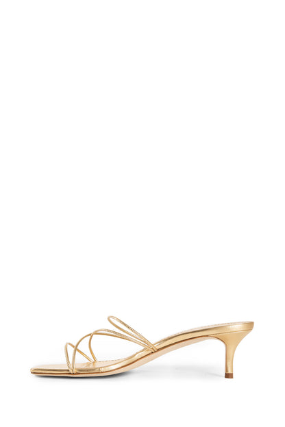 MANOLO BLAHNIK WOMAN GOLD MULES