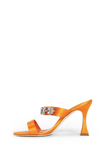 MANOLO BLAHNIK WOMAN ORANGE PUMPS