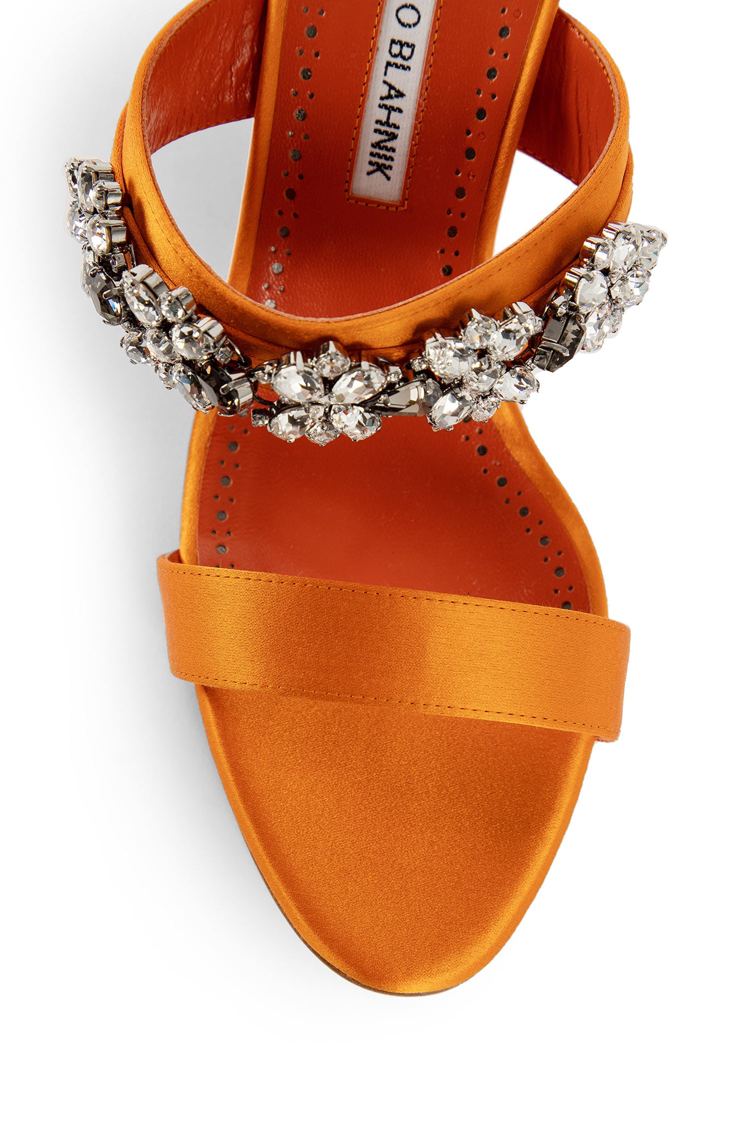 MANOLO BLAHNIK WOMAN ORANGE SANDALS & SLIDES