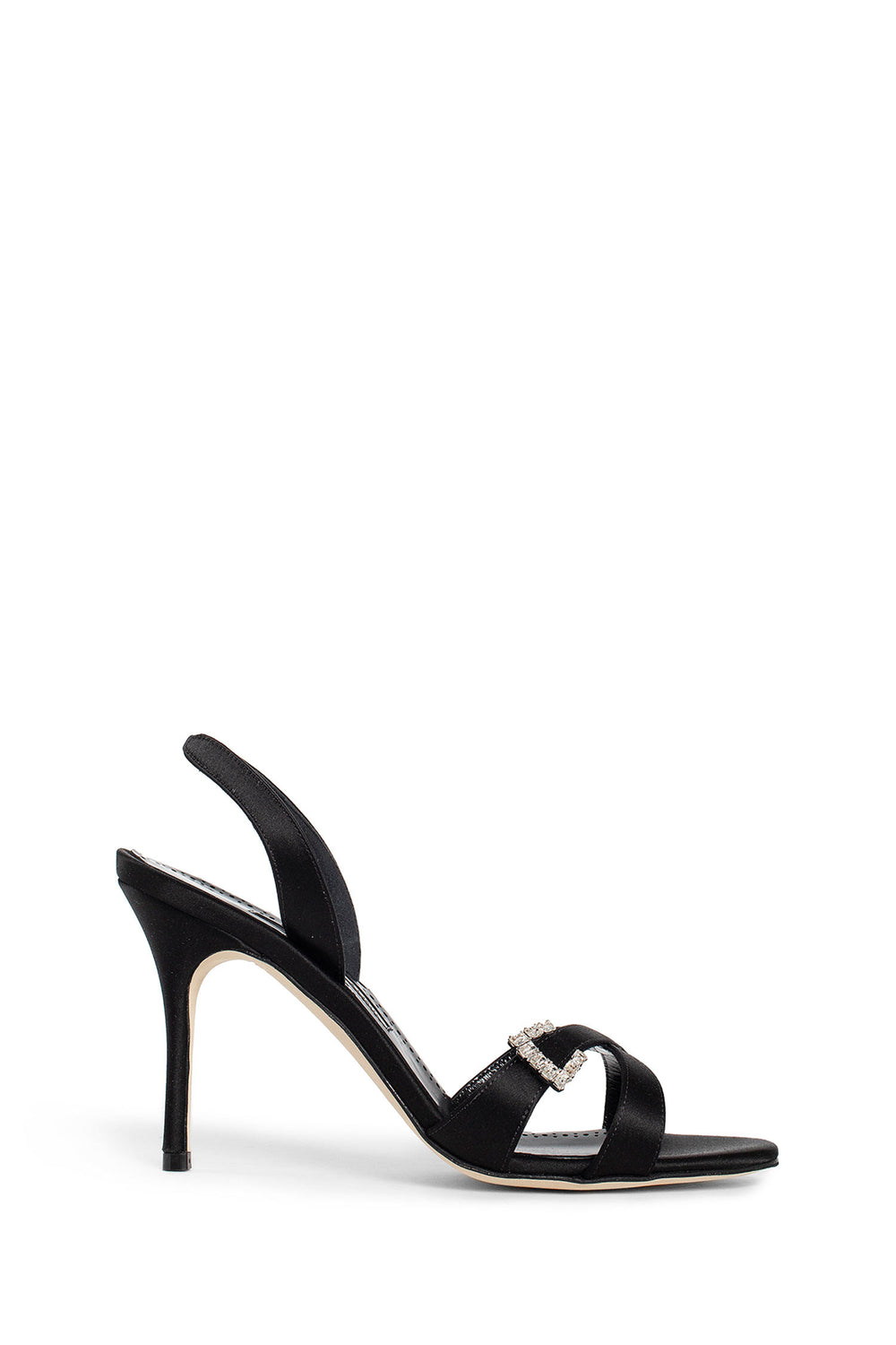 MANOLO BLAHNIK WOMAN BLACK SANDALS & SLIDES