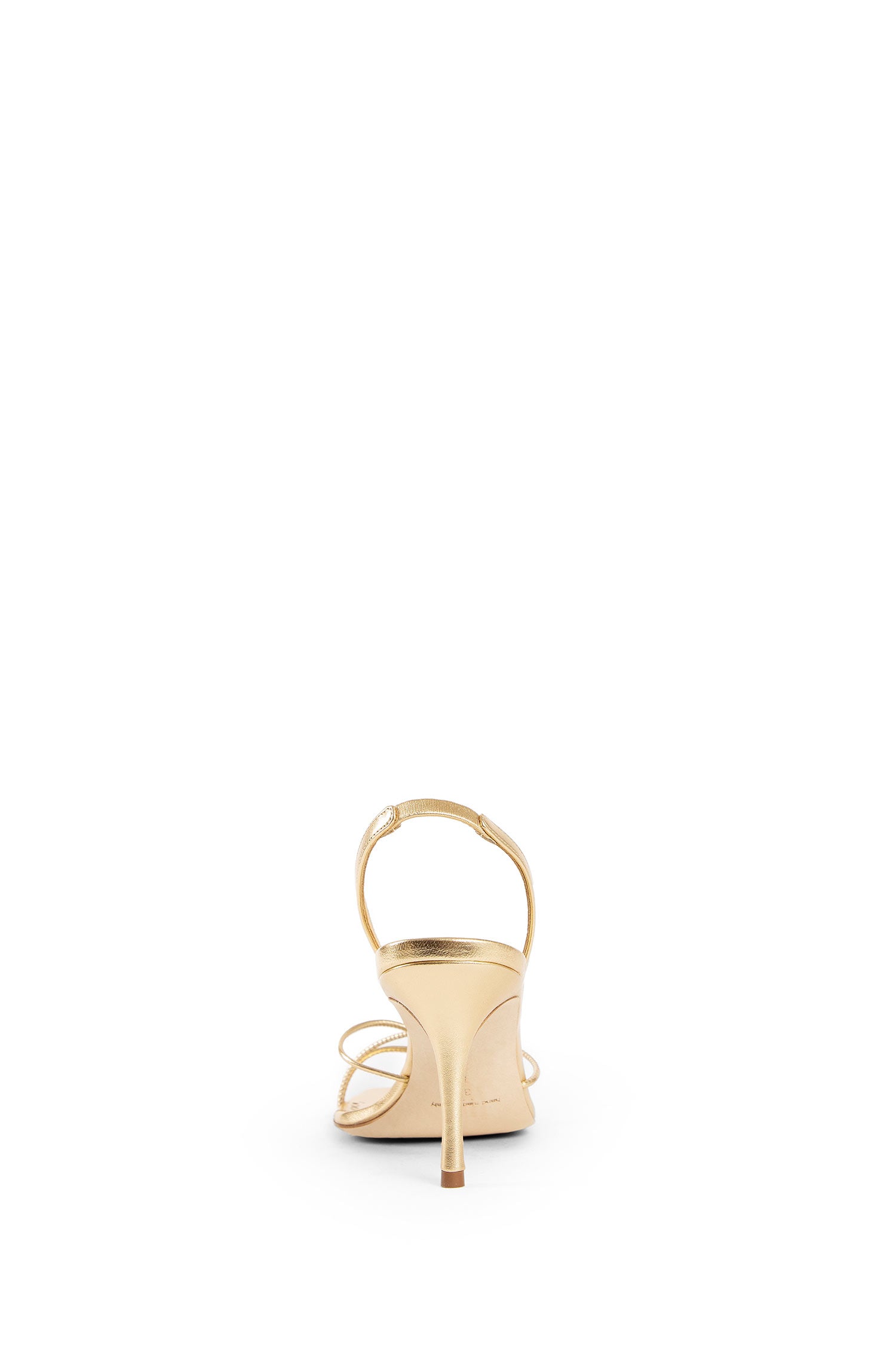 MANOLO BLAHNIK WOMAN GOLD SANDALS