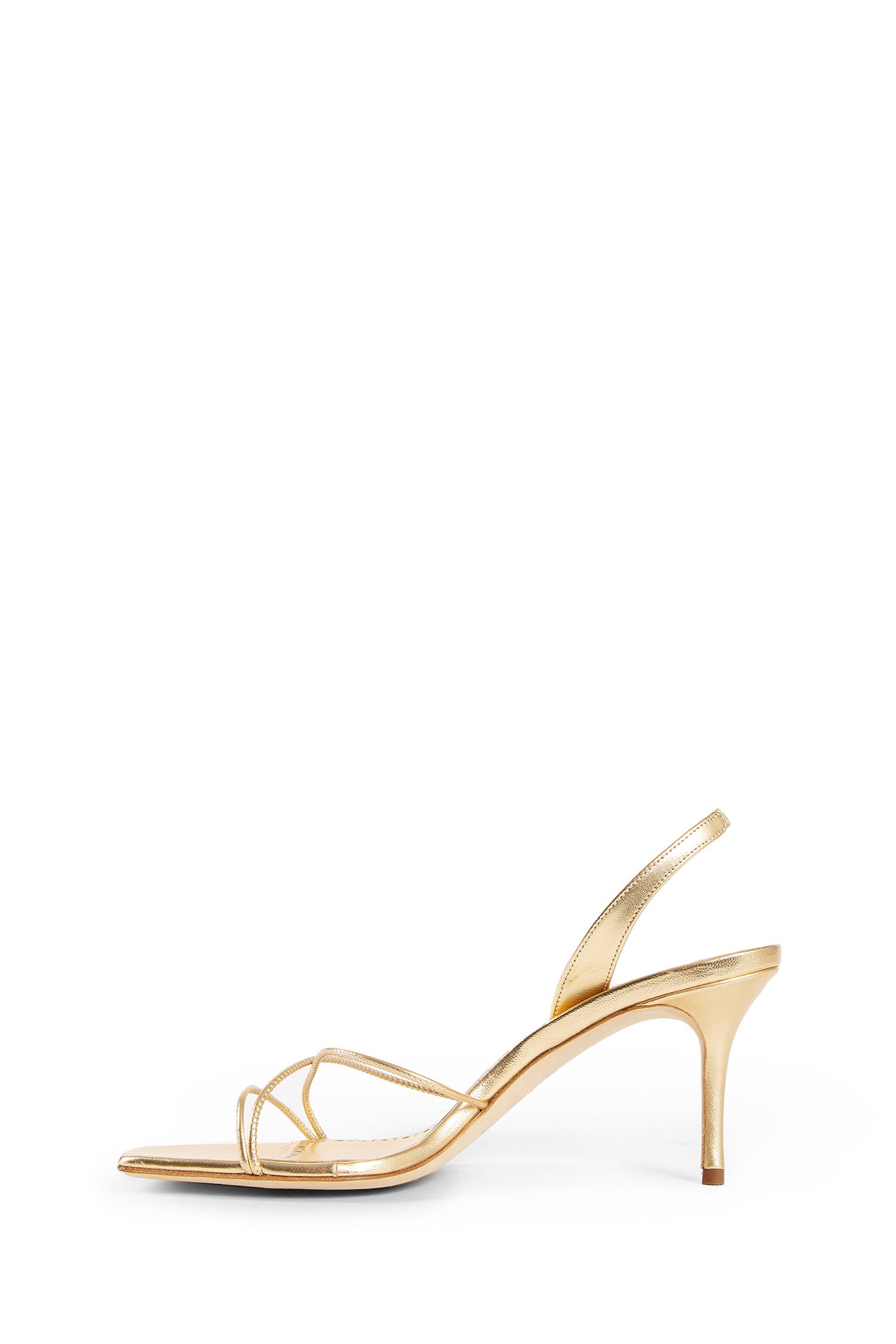 MANOLO BLAHNIK WOMAN GOLD SANDALS