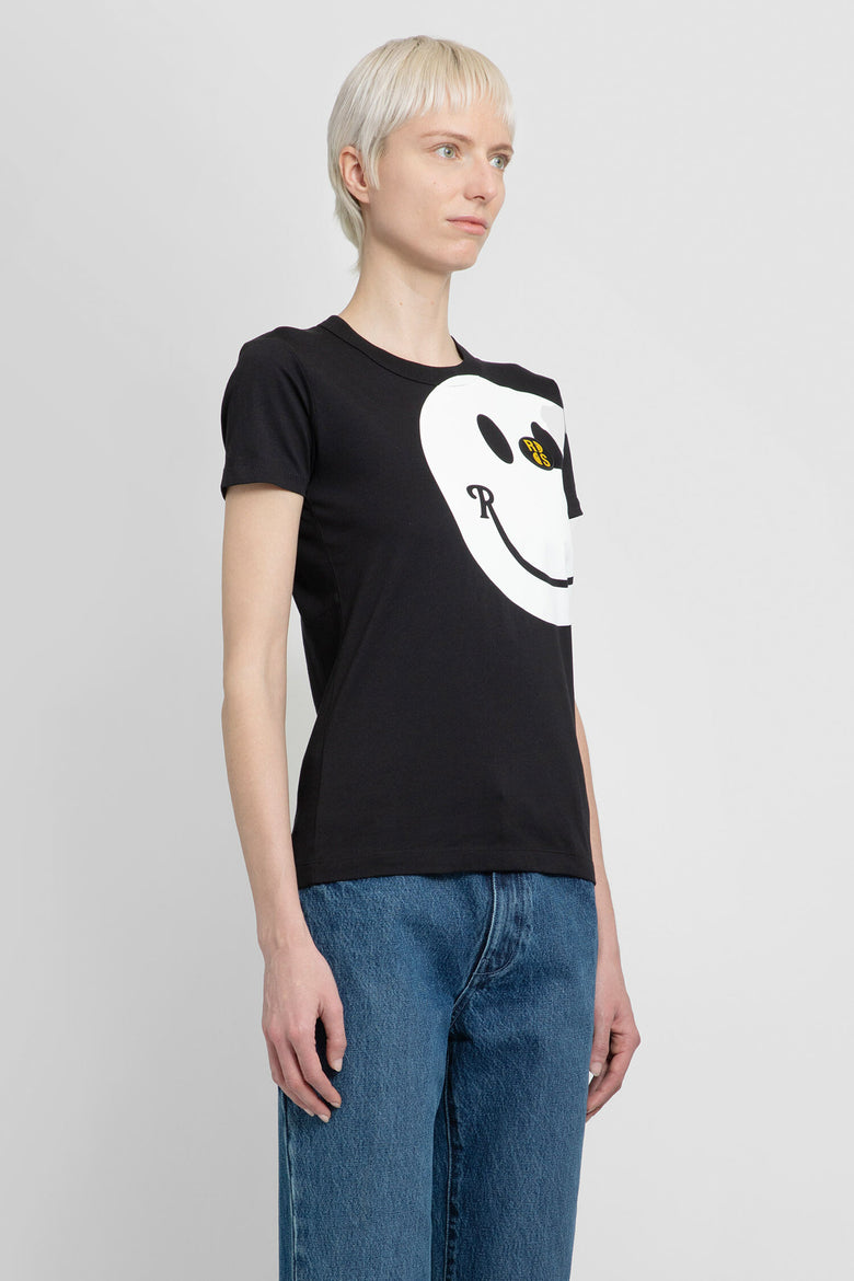 RAF SIMONS WOMAN BLACK T-SHIRTS & TANK TOPS