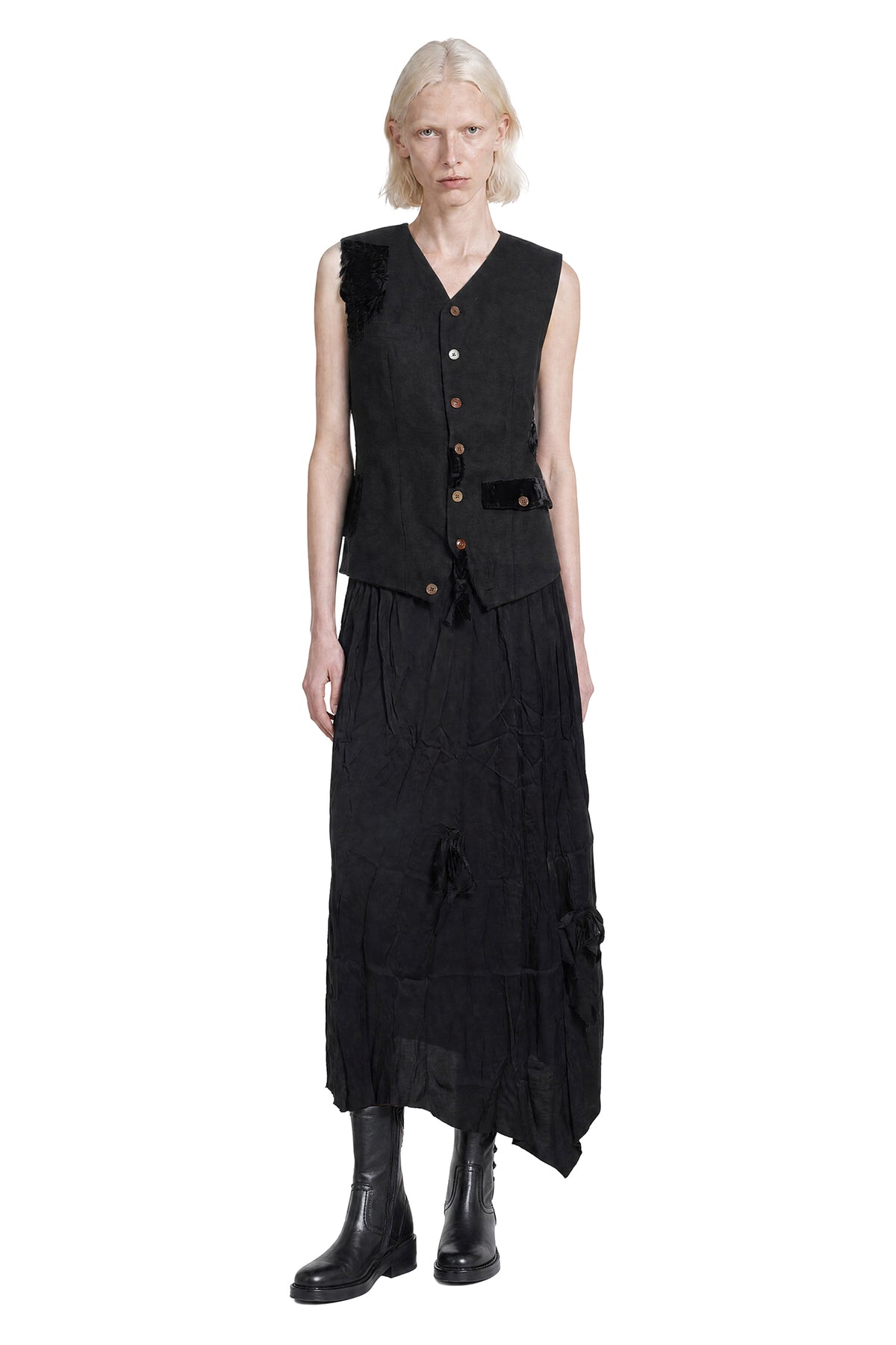 Les Portraits Asymmetric Long Skirt