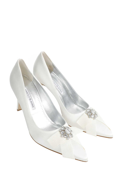 Apius Satin Jewel Embellished Pumps