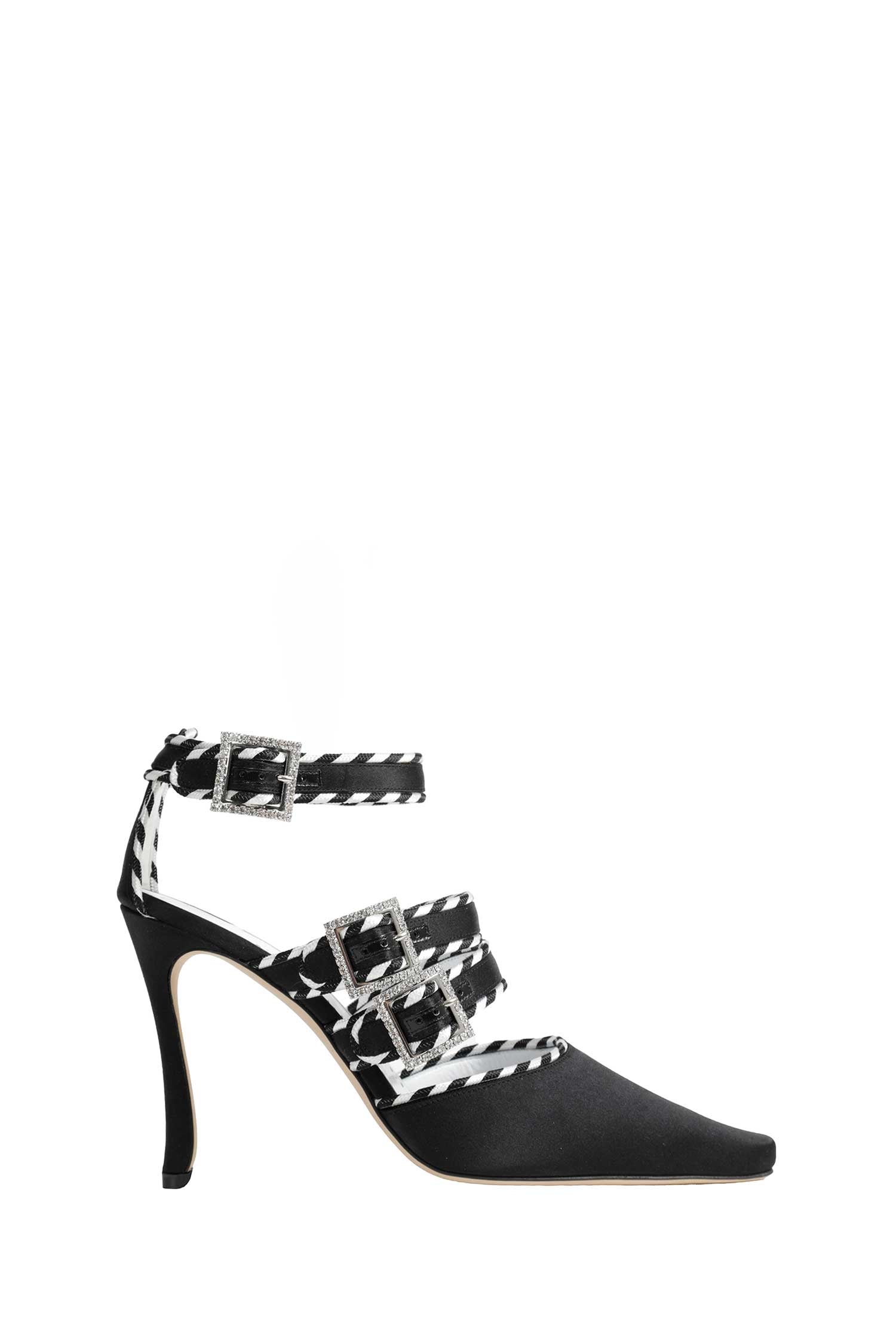 Sumba 105 Satin Ankle Strap Pumps