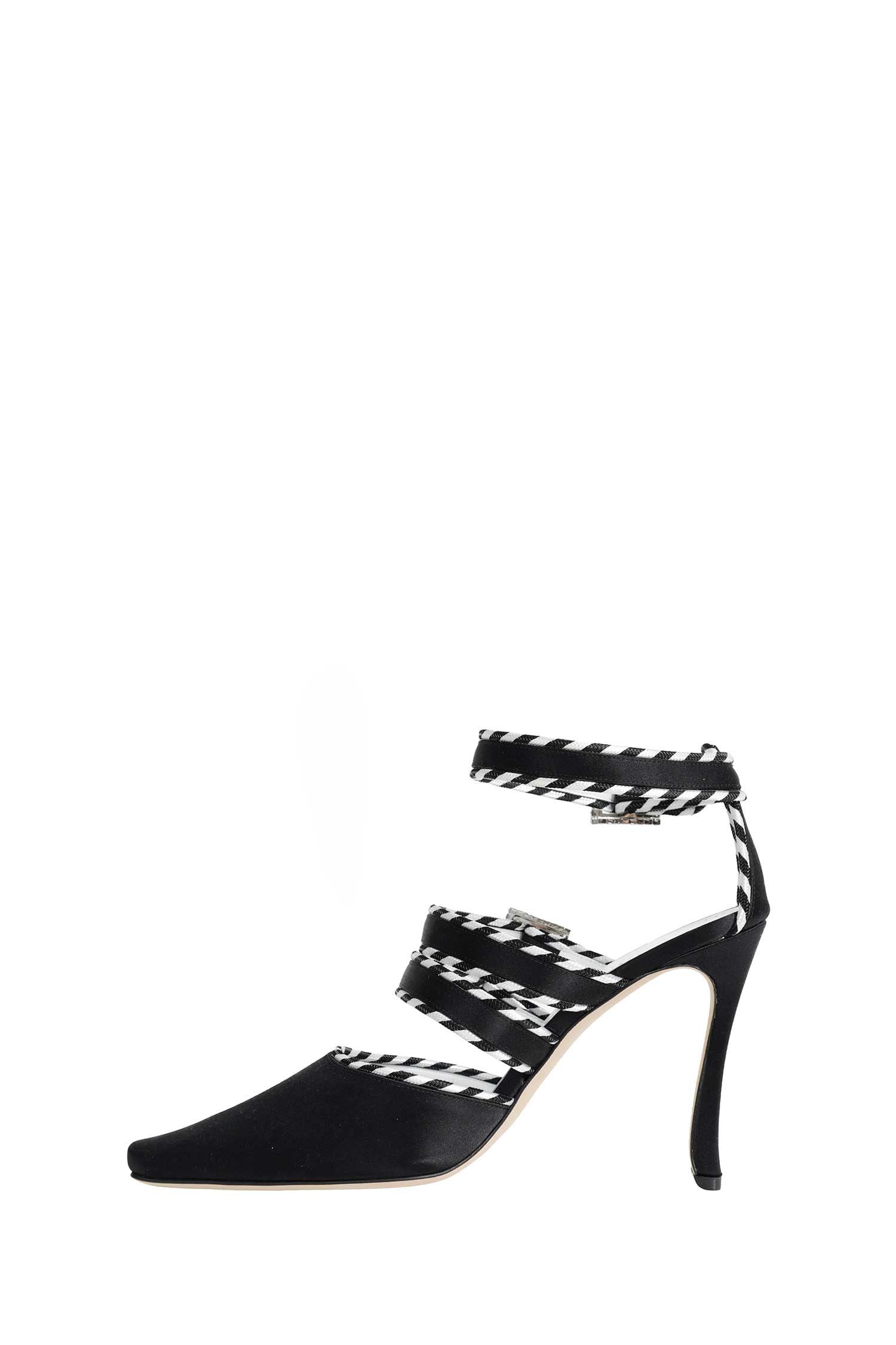 MANOLO BLAHNIK Sumba 105 Satin Ankle Strap Pumps woman