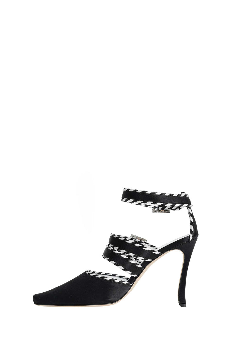 MANOLO BLAHNIK Sumba 105 Satin Ankle Strap Pumps woman